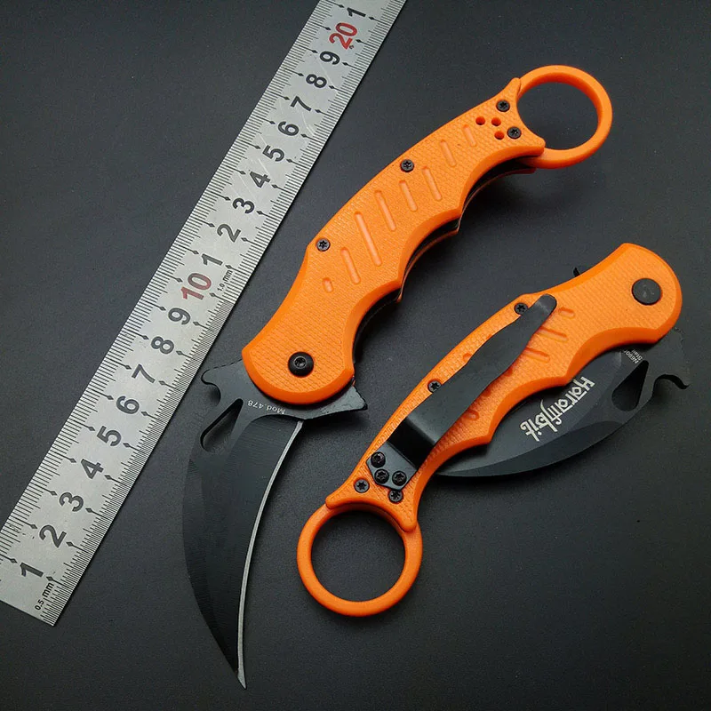 Фото Тактический нож CS go, нож Karambits для выживания, складное лезвие, нож для активного отдыха, самообороны, для взрослых, тренировочный инструмент, ... №2