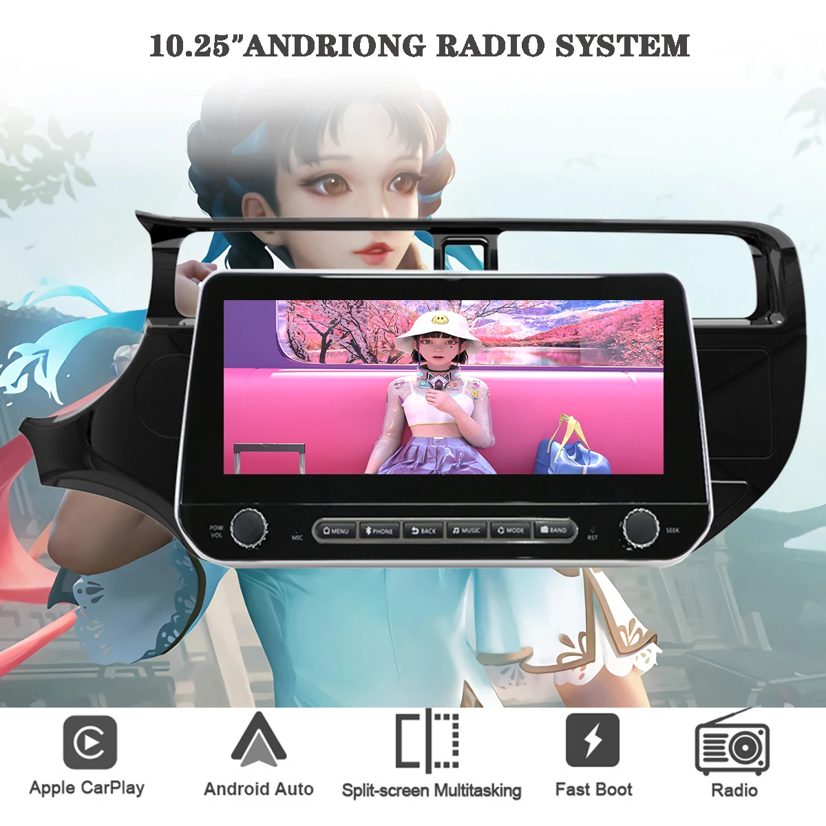 Автомагнитола 2DIN, DVD, видео, музыкальный плеер для Kia RIO K3 2011 - 2014 с GPS Навигатором, ПК, планшета, Carplay, Android, авто DSP, BT CAM