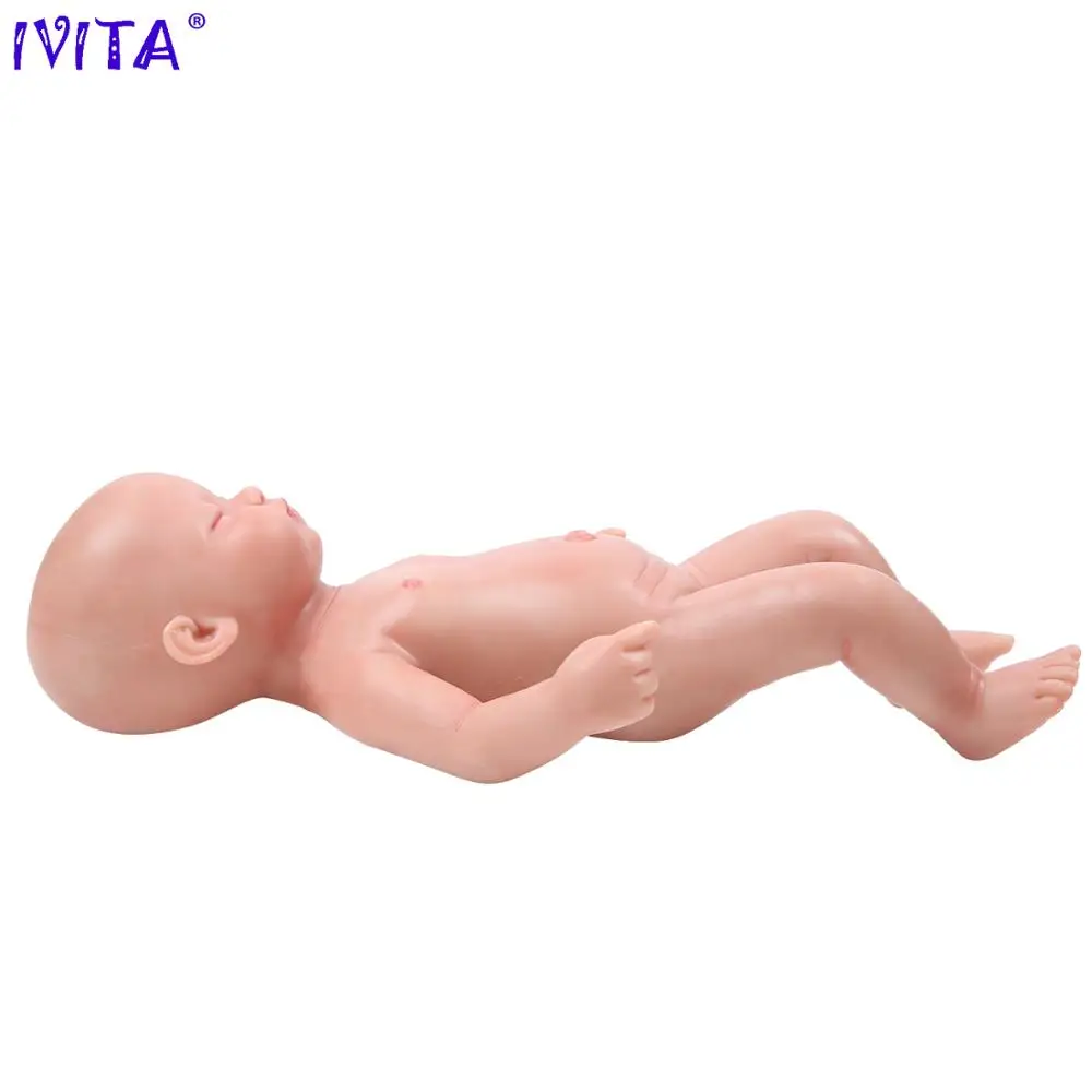 Фото IVITA WG1509 15 дюймов силиконовая кукла реборн всего тела 1420 г реалистичная неокрашенная DIY пустая игрушка для девочек для детей №4