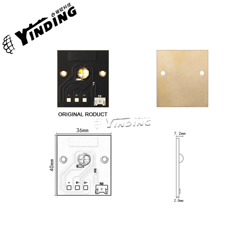 YINDING YD-6070-BW 60-80 Вт Высокомощный светодиодный светодиод 450 нм 3500-4000 К Blu + теплый белый свет источник света для рыбалки (art.: 3920cbd26deab) - 3920cbd26deab