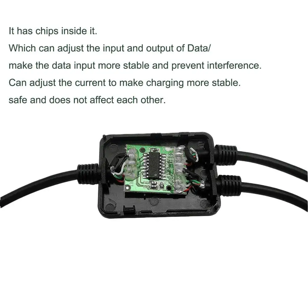Многофункциональный штекер USB 2 в 1 USB Type 3,1 C на гнездо 2 x USB-C, адаптер для зарядки и передачи данных Y разветвитель, соединительный кабель (art.: 3920b1961be12) - 3920b1961be12