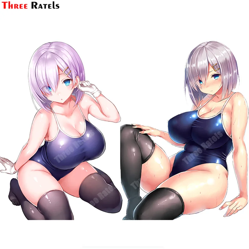 Автомобильная наклейка Three Ratels B51 для Hamakaze Kantai Collection аниме, виниловая наклейка на заднее стекло