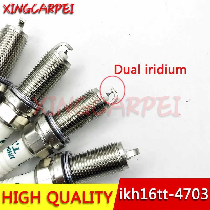 4 шт. IKH16TT 4703 Dual Iridium TT Свеча зажигания для PEUGEOT 1007 107 206 207 307 308 406 407 607 TU5JP4 EW10J4