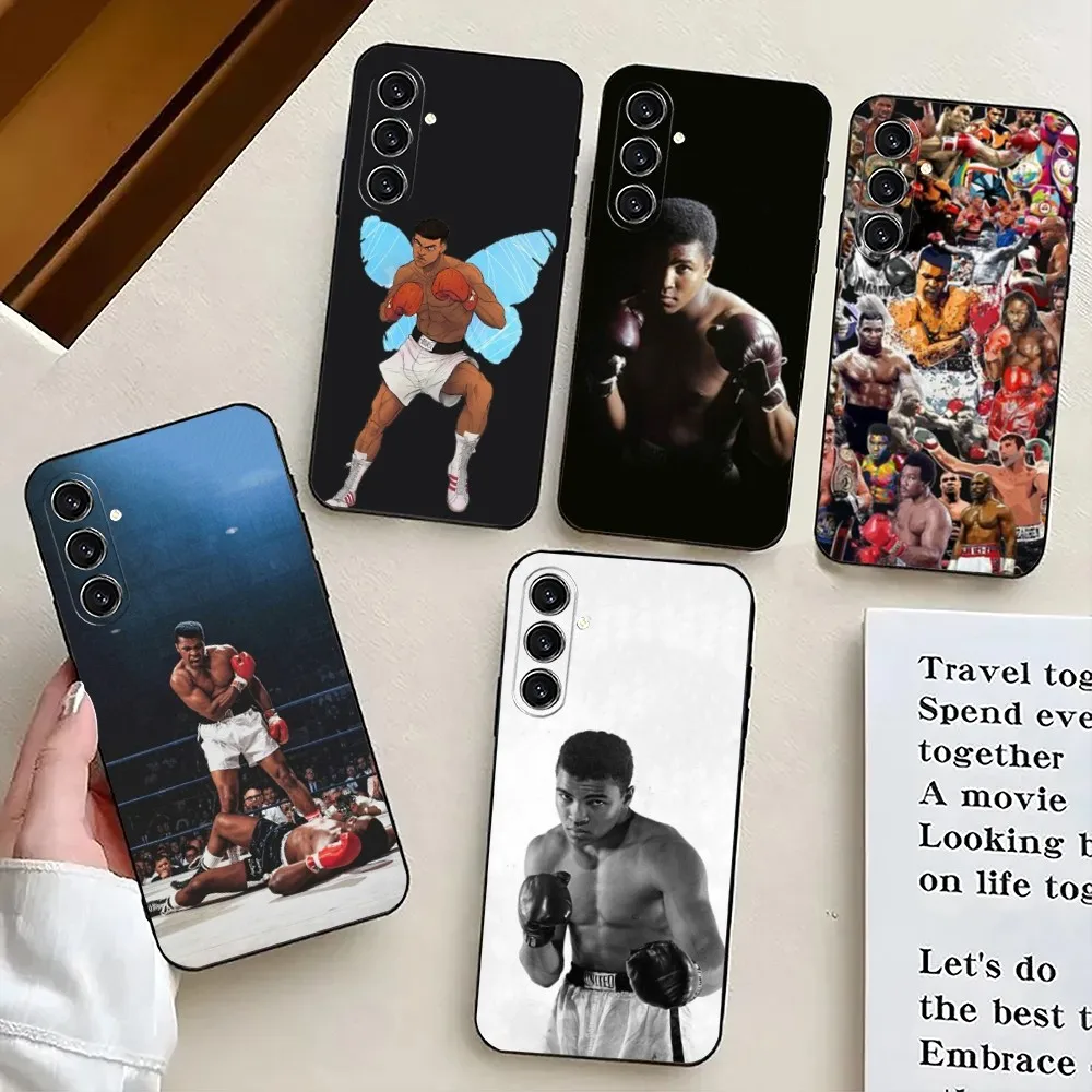 Чехол для телефона Muhammad Ali для Samsung S24,21,22,23,30,Ultra,S20,Plus,Fe,Lite,Note,10,9,5G, черный мягкий чехол