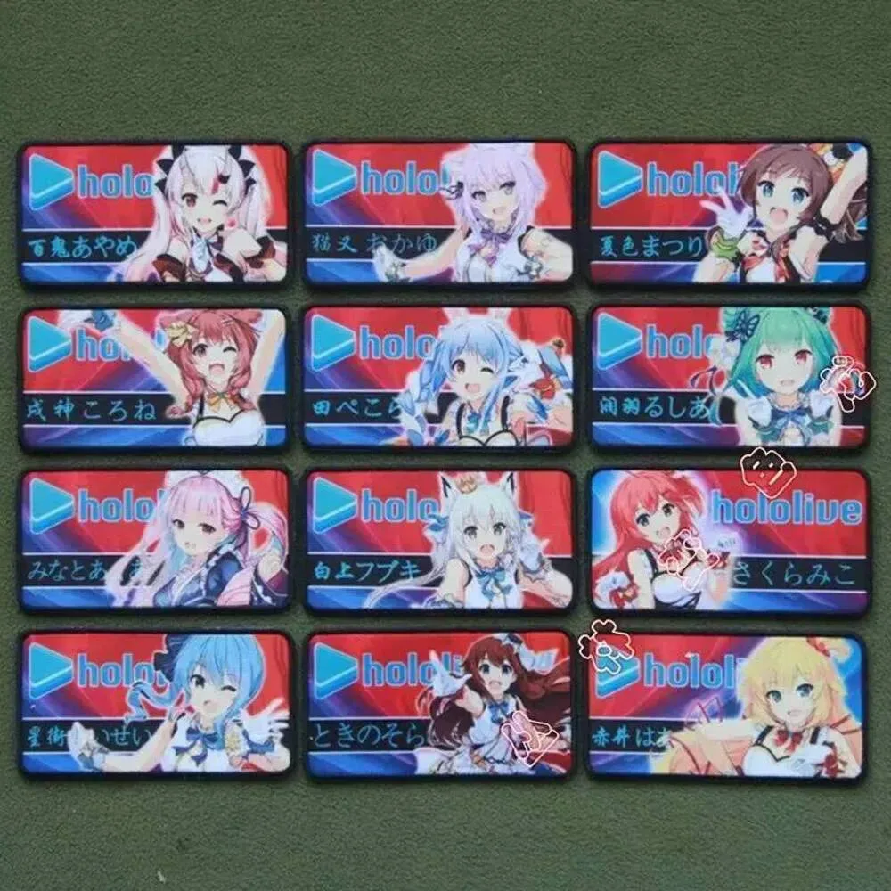 Hololive Vtuber Shirakami Fubuki Minato Aqua аниме нарукавная повязка нашивка косплей рюкзак аппликация украшения нашивки одежда