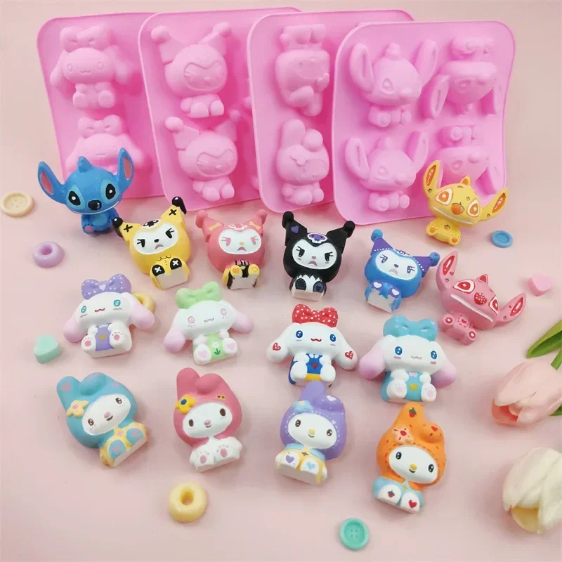 Аниме Sanrio Kuromi форма для торта, шоколада, милая форма Cinnamoroll My Melody Stitch, форма для желе, домашние пищевые инструменты, рекомендуемая форма для кубиков льда