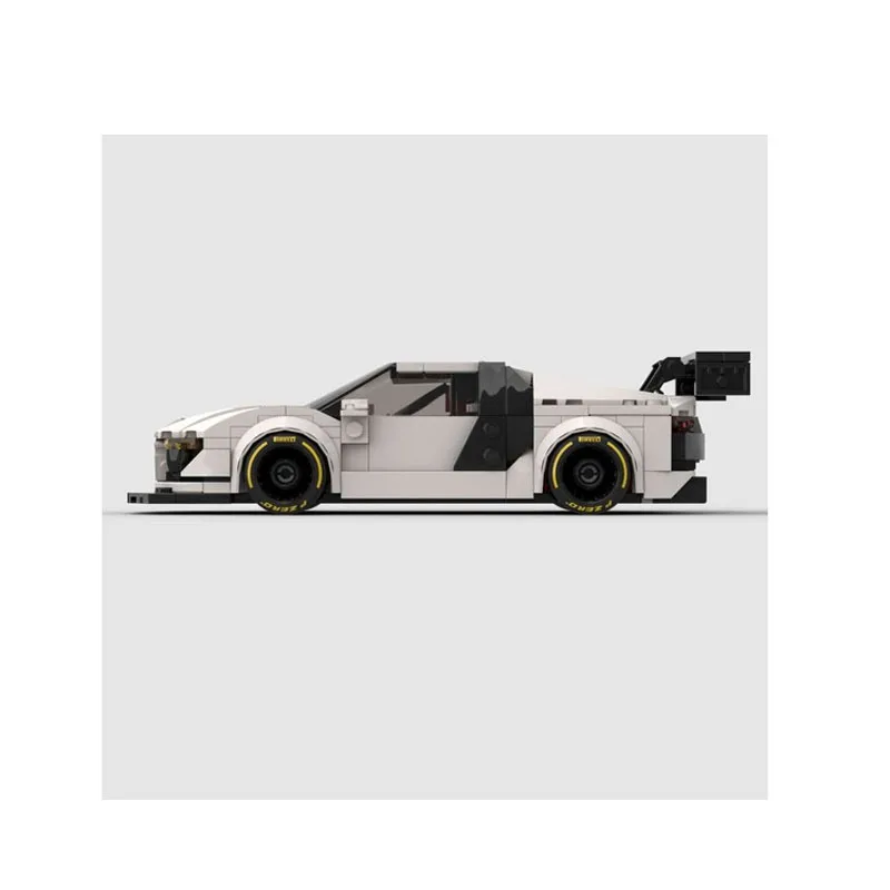 MOC-192707 Classic Iconic R8 LMS Ultra Sports Racing Car Building Block Модель, 377 деталей, игрушка в подарок на день рождения для мальчиков и детей