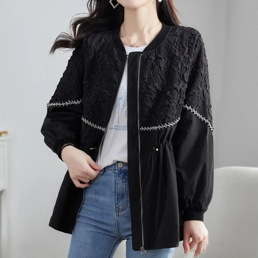 Фото Женские ветровки, куртки Blouson, женское пальто, свободная тенденция 2025, акция одежды, роскошная новинка, верхняя одежда, распродажа Harajuku №2