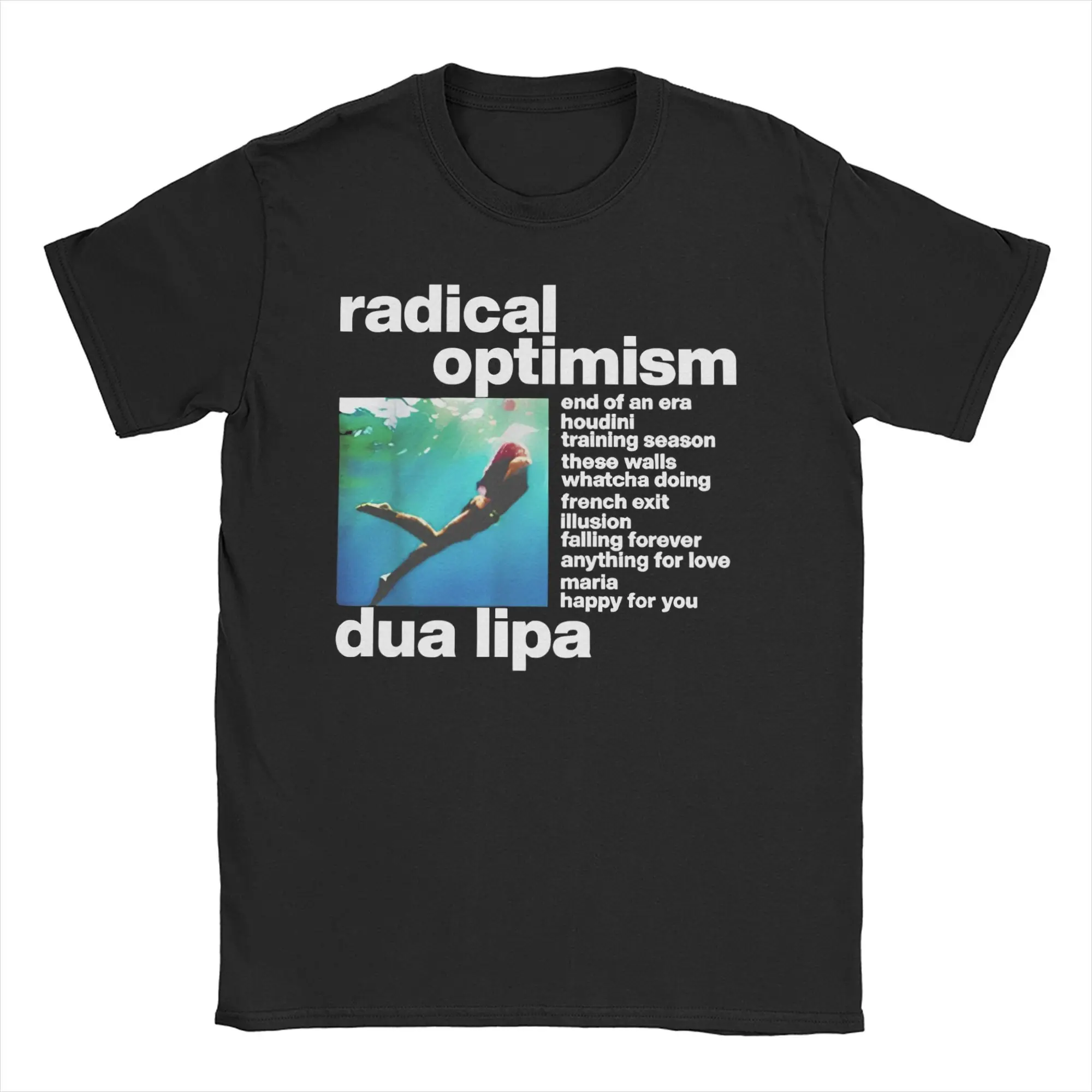 Фото Футболка с принтом Dua Lipa Radical Optics Tour, 2025, аксессуары, футболка унисекс, хлопковая Футболка с графическим принтом, одежда №2