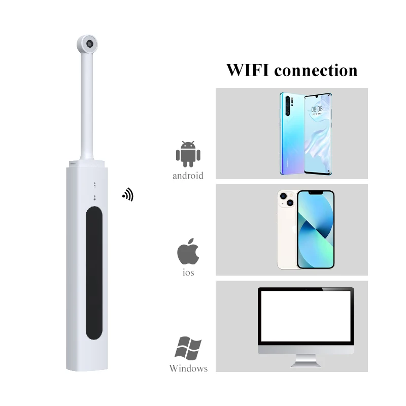 Беспроводная интраоральная камера Beling, Wi-Fi, стоматологический эндоскоп для осмотра, ортодонтический инструмент с 8 светодиодными лампами для iOS, Iphone, Andorid