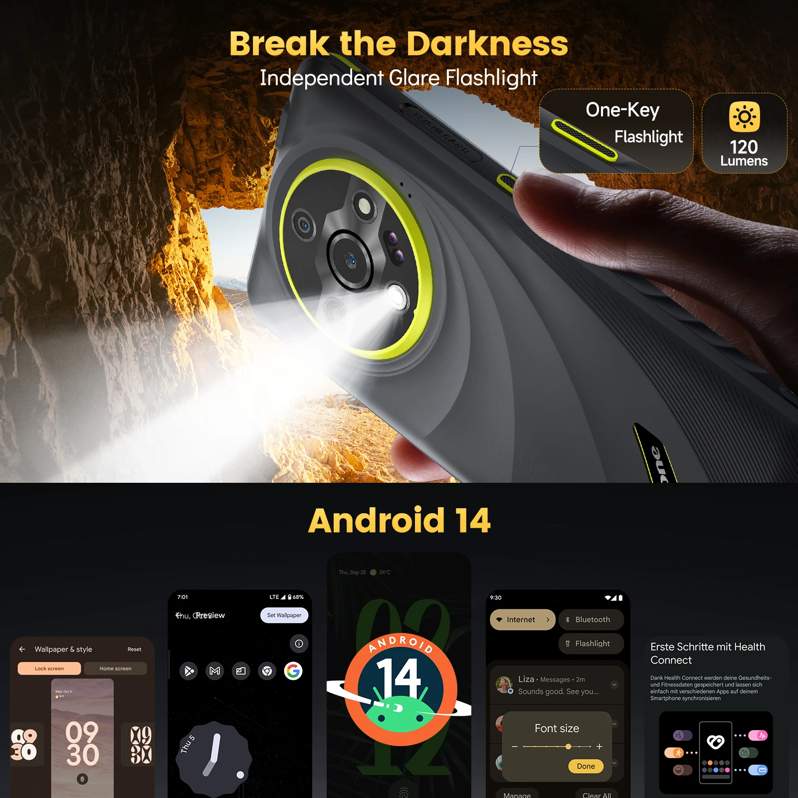 Ulefone Armor X31 4G прочный телефон Android 14 смартфон 6.56”12GB RAM 128GB ROM 48MP NFC Ночная камера ИК-бластер Глобальная версия (art.: 3920d08e4cdd4) - 3920d08e4cdd4