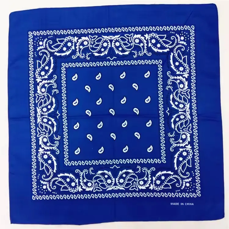 Фото Бандана Algodão в стиле хип-хоп Para Homens Mulheres Lenço Quadrado Paisley Preto Vermelho Bandana Impressa Meninos Meninas 54см X 54см №4