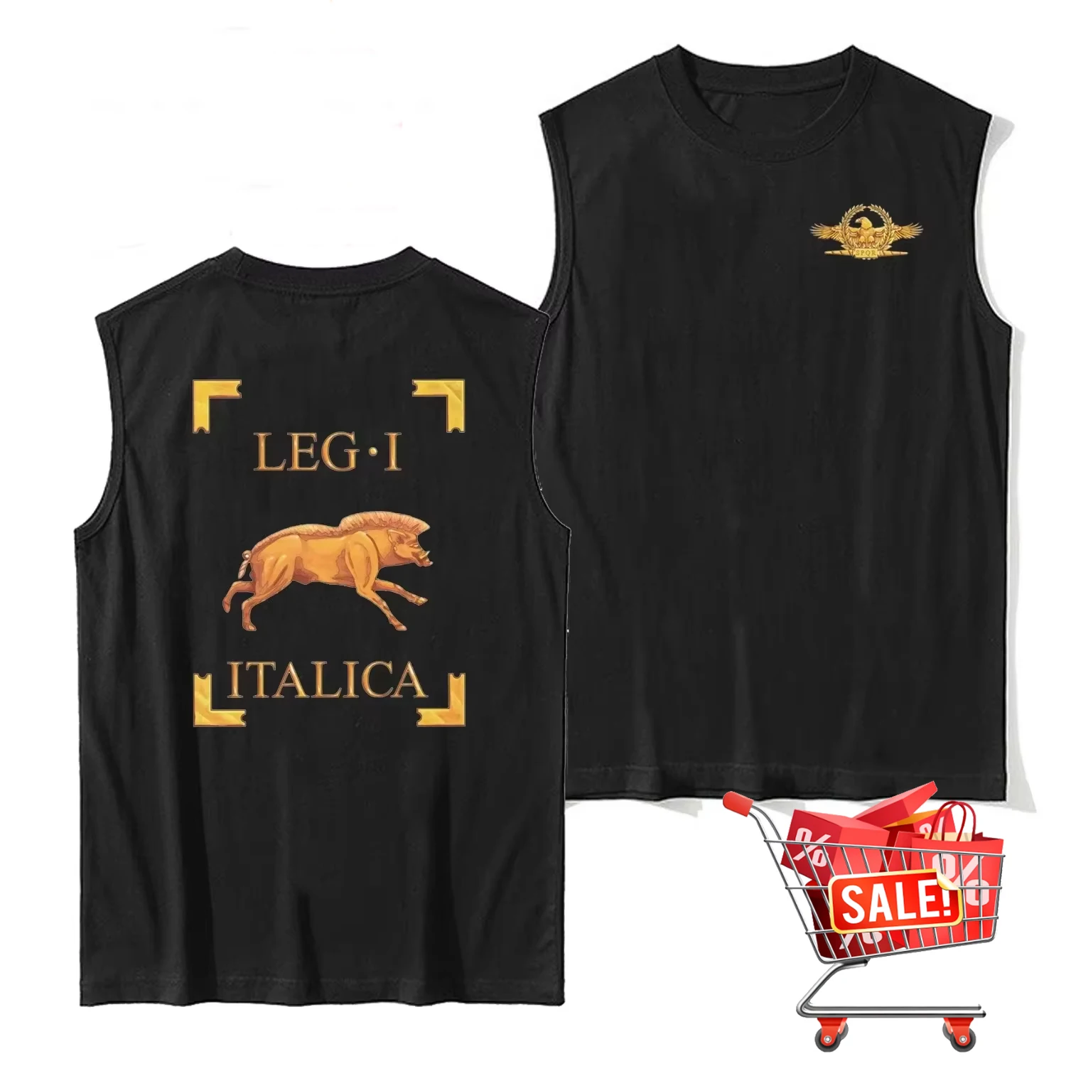Legio I Italica Boar Symbol 1st Roman Legion Vexillum Tanktop New 100% Cotton O-Neck Casual Mens Vests Sleeveless T-shirt