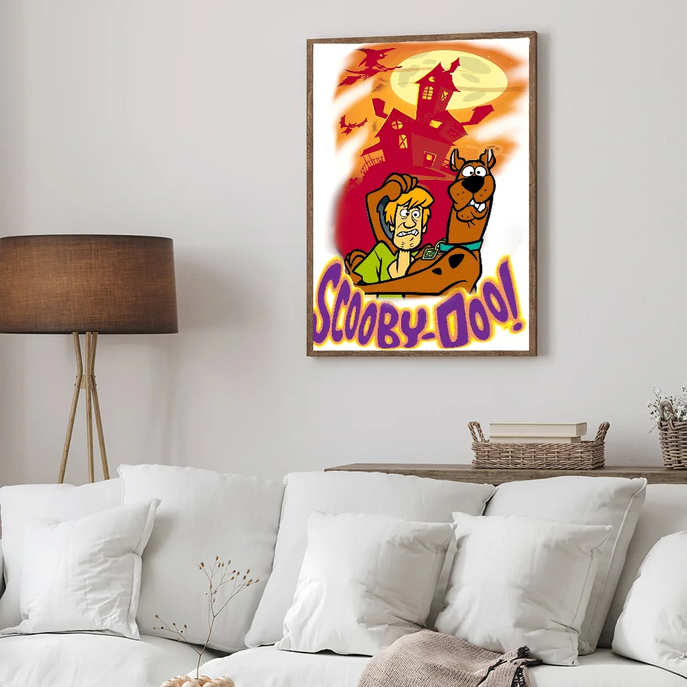 Фото S-Scooby Doo Classic Movie Posters Fancy Wall Sticker For Living Room Bar Decoration Room Wall Decor №4