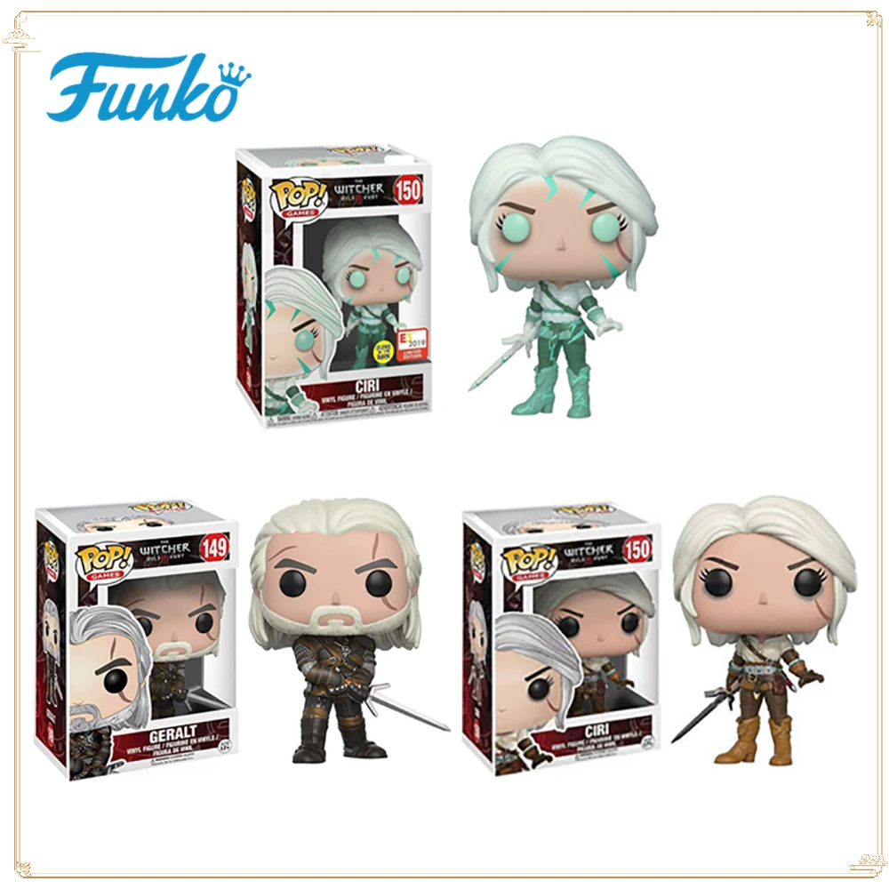 FUNKO POP игрушки фигурки популярные подарки на день рождения игра ведьмак классический персонаж геральт Цири кукла Рождественская коллекция игрушек