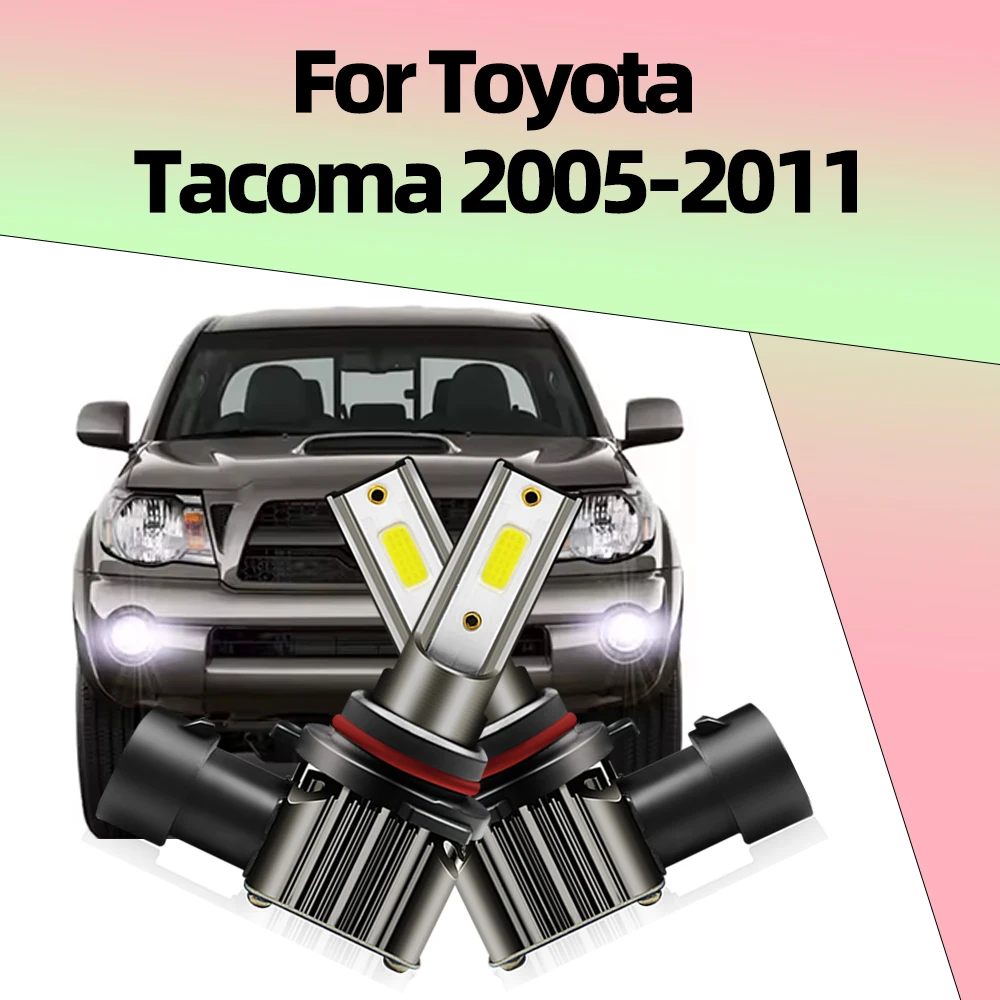 2 шт. светодиодные автомобильные противотуманные фары для Toyota Tacoma 2005 2006 2007 2008 2009 2010 2011 авто передние противотуманные фары Canbus