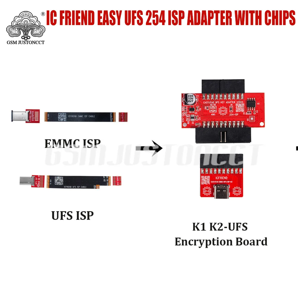 Легкий isp ufs 254 bga MIPITESTER/ДЛЯ EASY UFS BGA 254 ISP адаптер с чипом/инструментами для ремонта телефонов