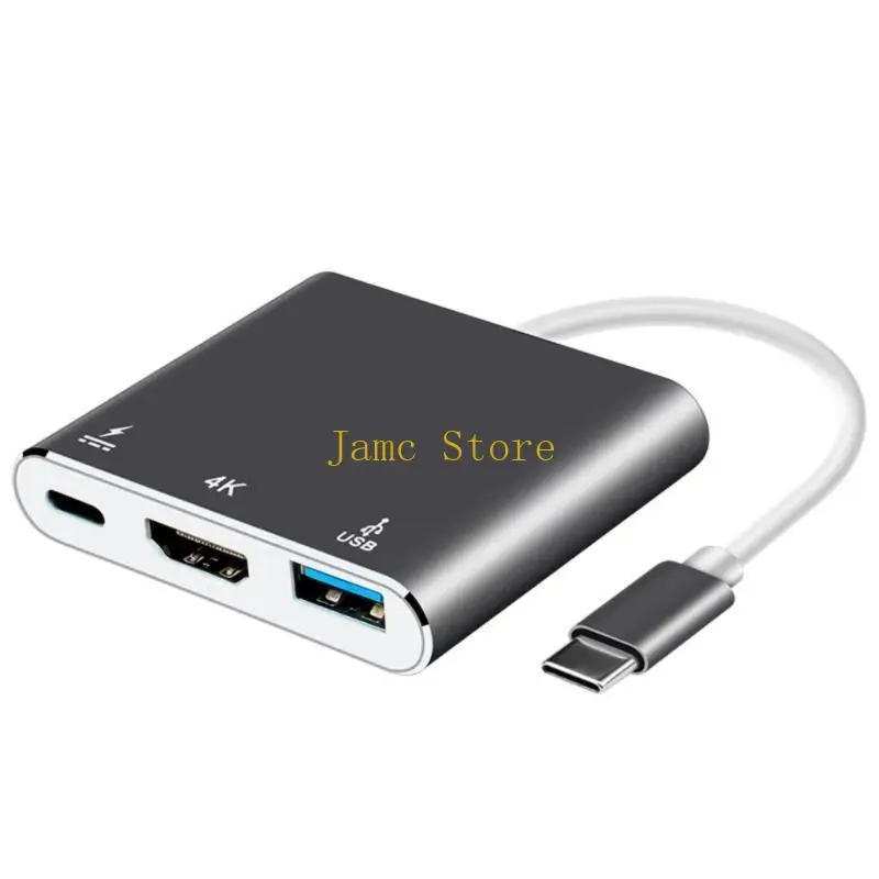 Фото LX0B Compactly USB C To HDMIS HUBS USB C к адаптеру HDMIS с 4K -поддержкой PD65W Зарядки для ноутбуков с высоким разрешением. №5