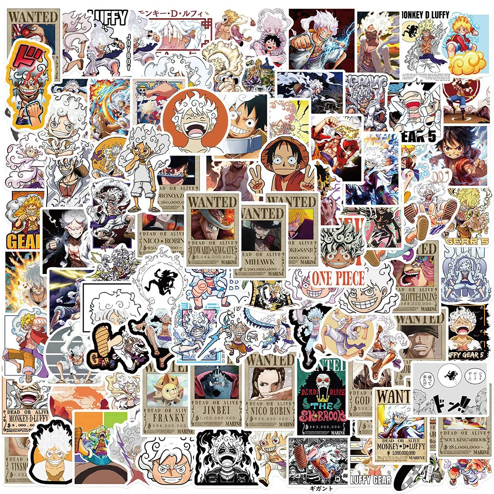10/30/50/100 шт. аниме постеры Luffy Gare 5 наклеек для детей наклейки водостойкие крутые Мультяшные декоративные наклейки