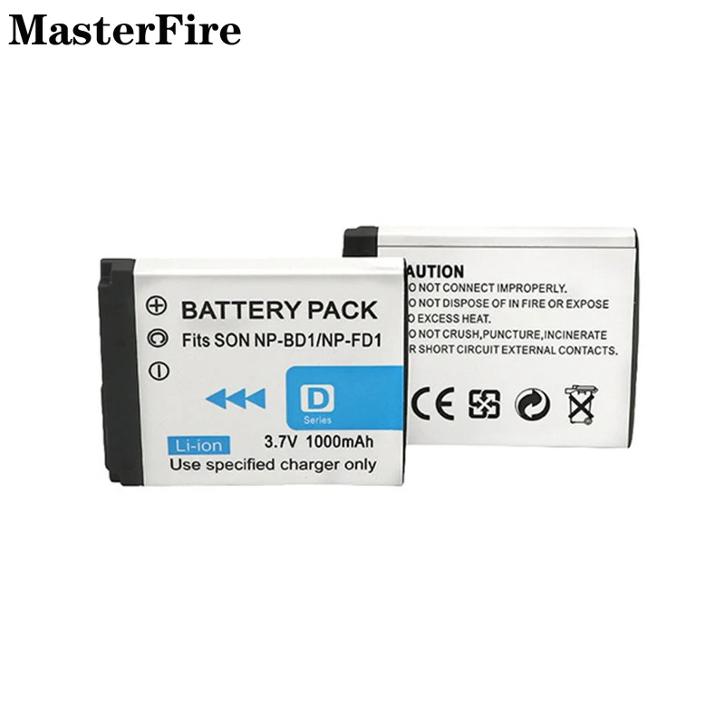 Фото 2-10 шт. NP-BD1 NP-FD1 3,7 В 1000 мАч Сменный литий-ионный аккумулятор для Sony Cyber-shot DSC-TX1 T70 T77 T90 T200 T300 T700 T900 Cell №2