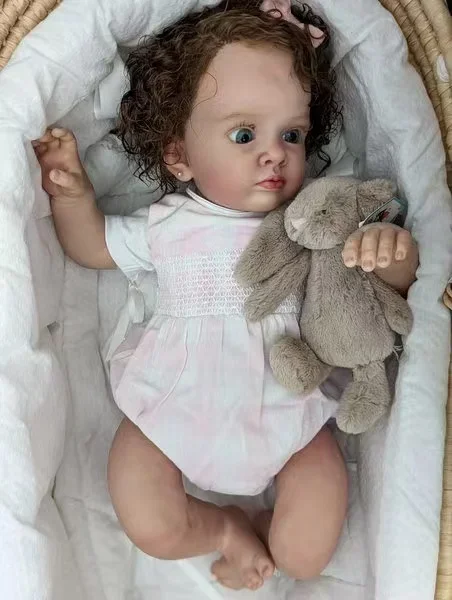 SINO-BB индивидуальная ограниченная поставка 26 дюймов Reborn Baby Pippa настоящие фотографии уже готовая кукла с волосами ручной работы Рождественский подарок
