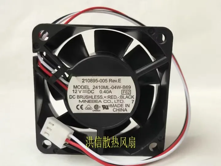 Бесплатная доставка, оригинальный NMB 6025 2410ML-04W-B69 DC12V 0,40A 60*25 мм 3-проводной охлаждающий вентилятор