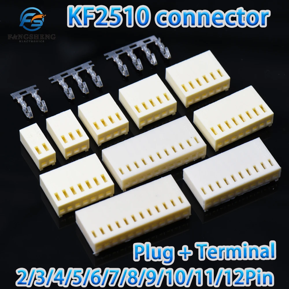 Пластиковый штекер 2510-Y KF2510 2,54 мм для корпуса коннектора, 2,54 мм 2P/3P/4P/5P/6P/7P/8P/9P/10, 50 шт. P/11P-20P для печатной платы