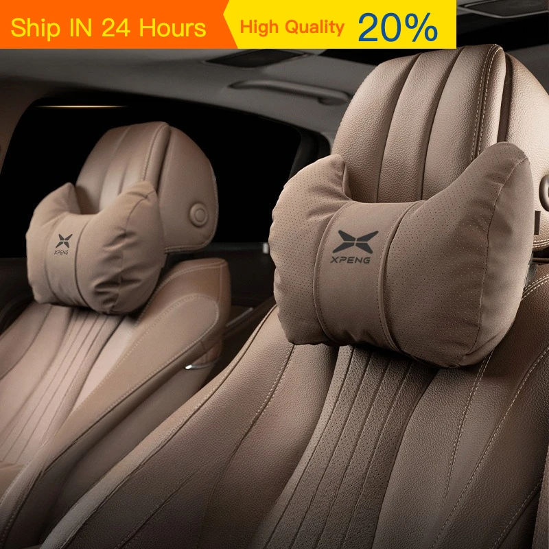 Подходит для Xiaopeng Xpeng G6 G9 P5 P7 G3 X7 2024 2025 автомобильный подголовник, защита шеи, поясничная поддержка, замшевая хлопковая подушка для сиденья2025