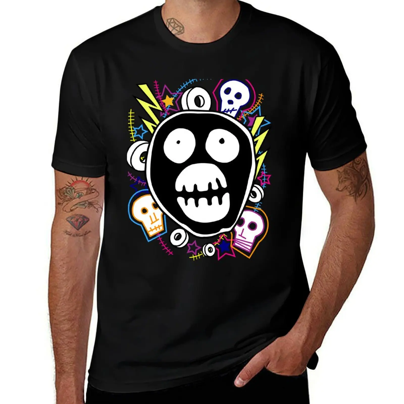 Футболка The Mighty Tee, черная летняя рубашка, мужские винтажные футболки
