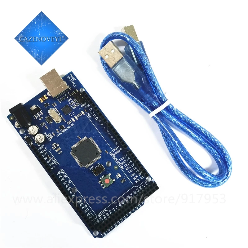 Mega 2560 R3 Mega2560 REV3 информационный опыт ATmega2560-16AU + Cavo USB ATMEGA16U2, совместимая версия для Arduino Mega 2560 r3, в наличии