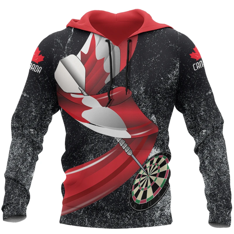 Canada Flag Pattern Hoodie Women Men Fashion Street Long Sleeve Hooded Coat Red Maple Leaf Harajuku Trend New Hoodies 2025