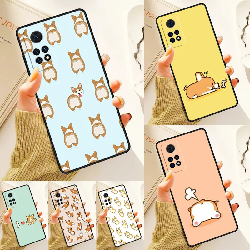 Милый сексуальный мультяшный чехол Corgi с собачкой для Samsung Galaxy S24 Plus S23 S20 S21FE Lite S22 Ultra Note 20 S8 S9 S10, чехол для телефона