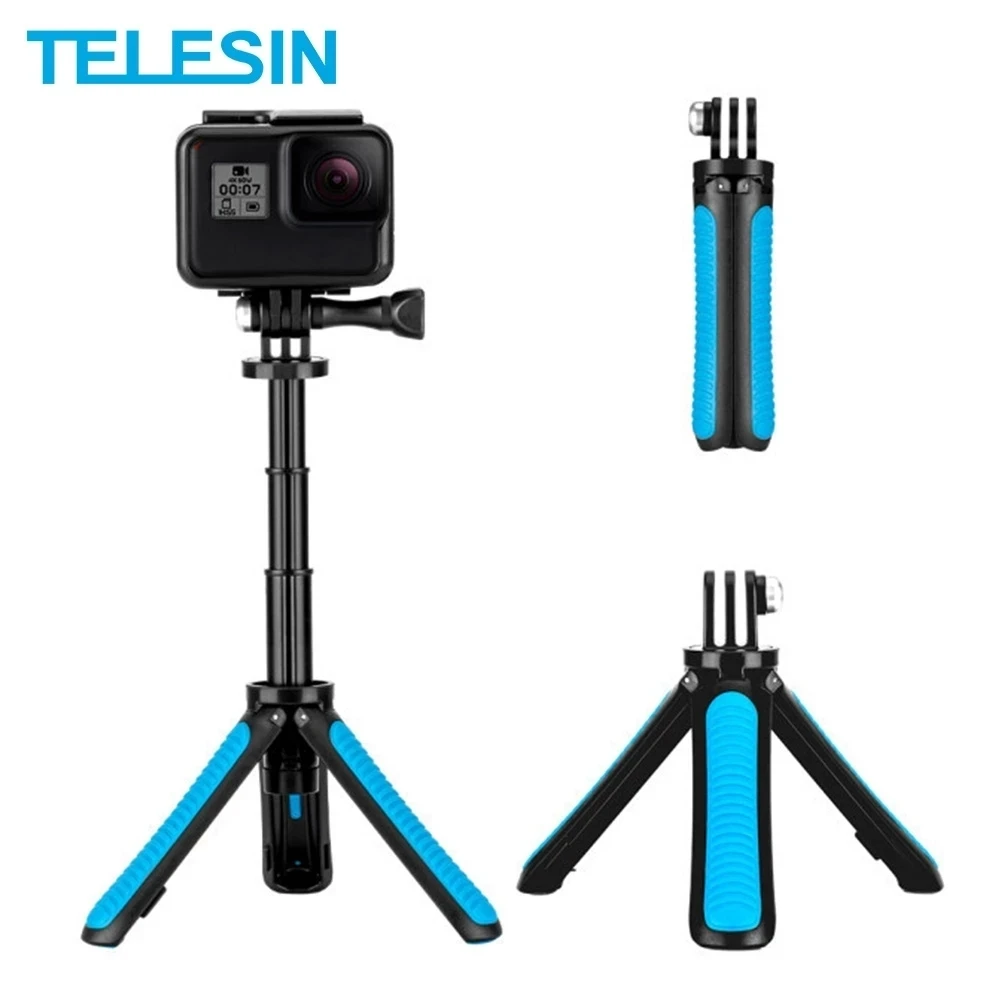 Мини-селфи-палка TELESIN, аксессуар для камеры DJI Osmo Action 3 4 SJCAM Insta360 X4 X2 X3