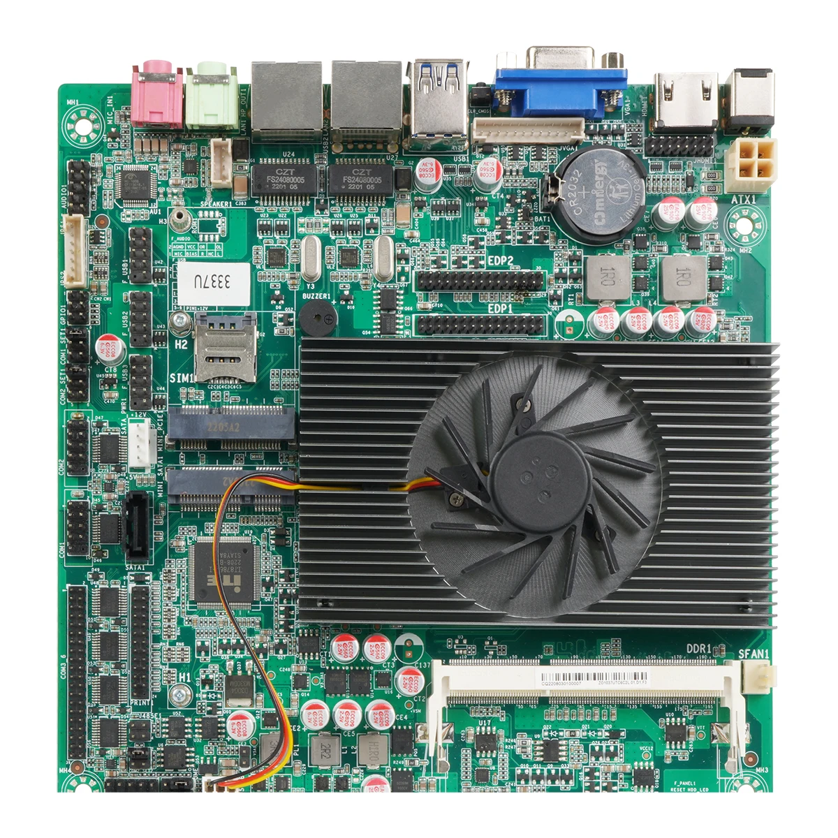 Промышленная материнская плата Mini Itx, встроенная материнская плата с 2 портами и графикой Intel I5 3337, UHD DDR3 M.2