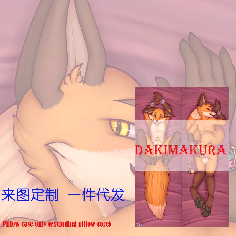 Двухсторонняя наволочка Dakimakura с рисунком из аниме nyal the fox, наволочка для тела в натуральную величину