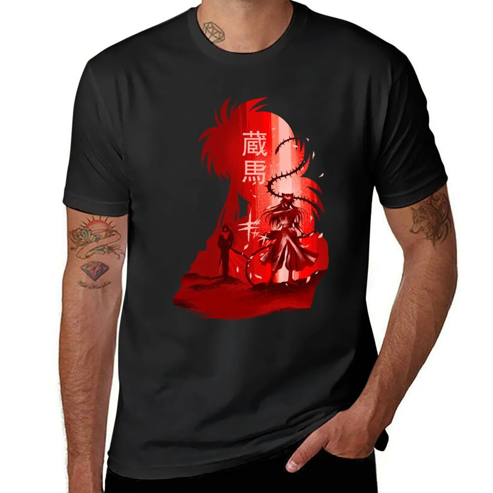 Футболка Kurama of Spirit World, корейская мода, тяжелые мужские тренировочные рубашки