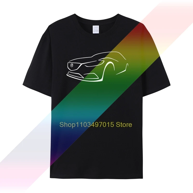 Мужская футболка с надписью 3xl 3-го поколения, футболка для mazda 6, Хлопковая мужская футболка 100 хлопок