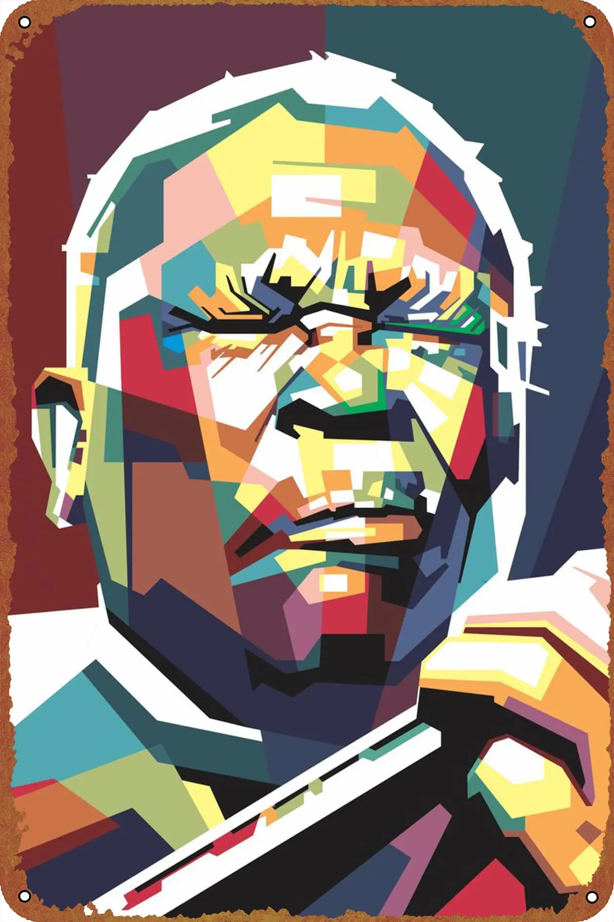 Постер BB King in WPAP, металлический знак, оловянный металлический Ретро настенный Декор для дома, улицы, ворот, баров, клубов