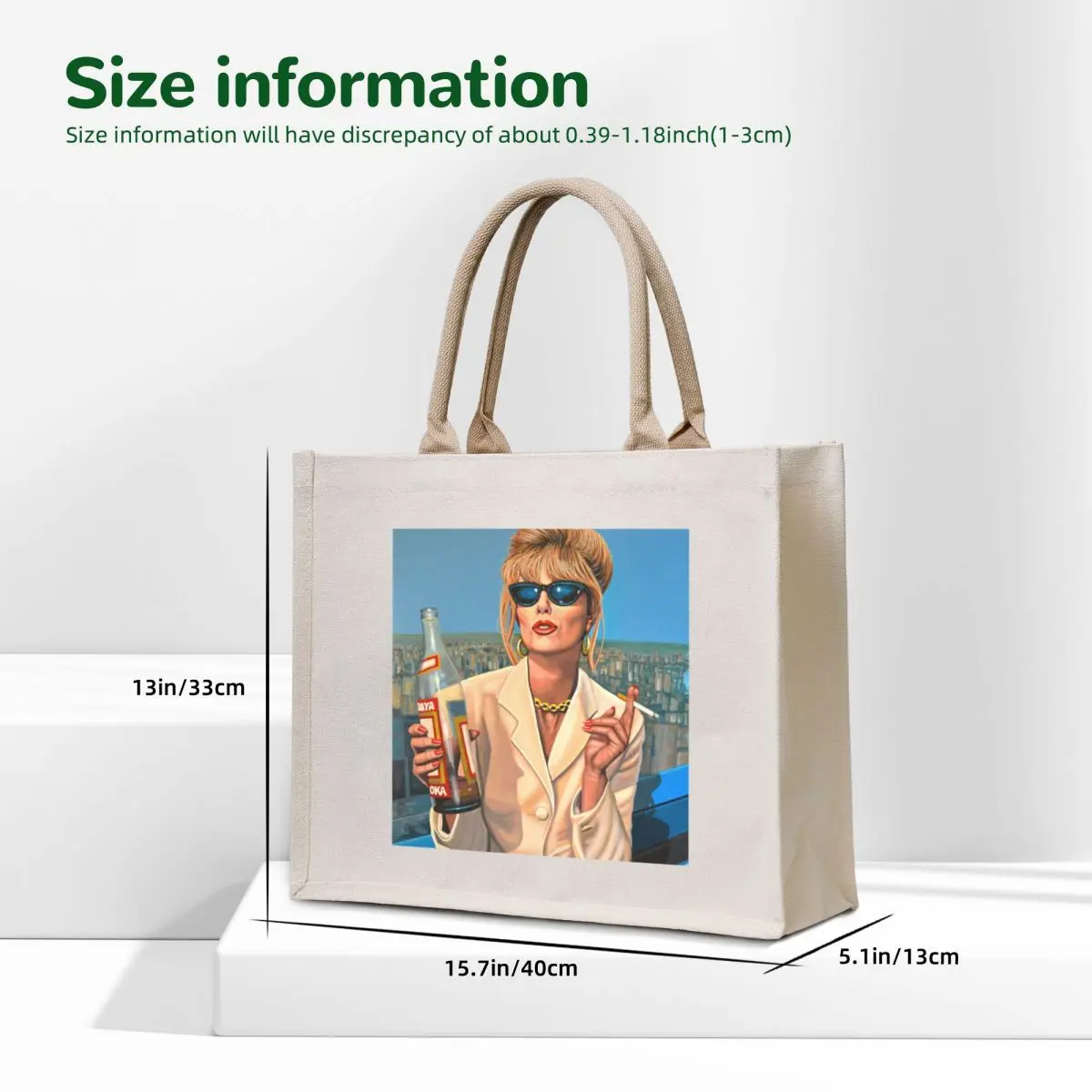 Фото Joanna Lumley as Patsy Stone painting Tote Bag сумки-тоут эстетическая сумка-шоппер женская женская сумка сумка на заказ №5