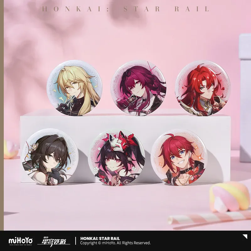 [Подлинный] Официальный товар Honkai Star Rail miHoYo, оригинальный значок серии YZTGW Dan Heng Gepard Jing Yuan, брошь на 7 марта, рождественский подарок