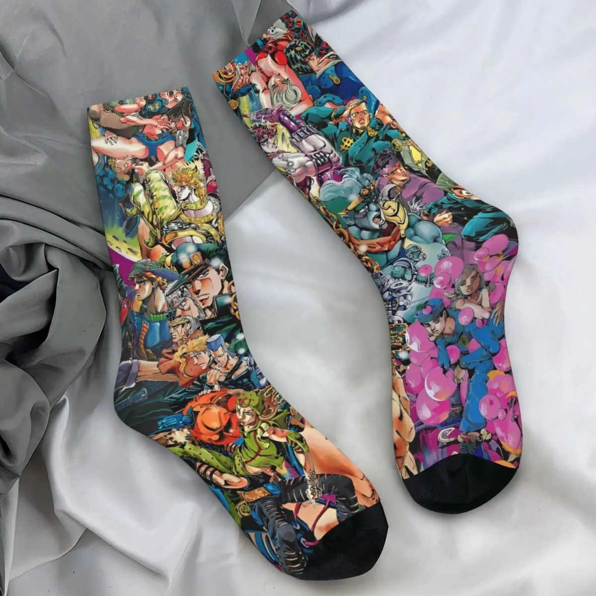 Носки JoJos Bizarre Adventure, модные чулки в японском стиле манга, удобные носки для взрослых и мужчин, зимние нескользящие носки