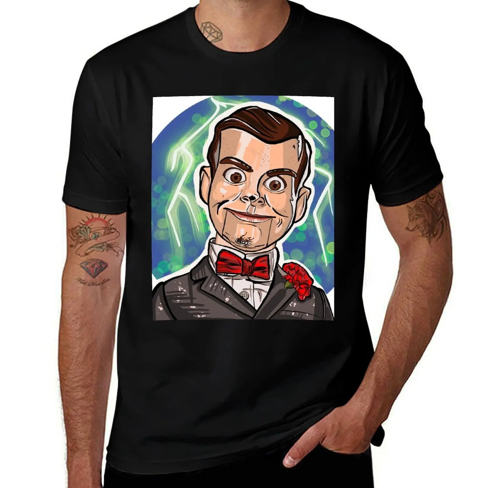 Футболка Goosebumps Slappy с манекеном и молнией, футболки с рисунком рэпера, летний топ, футболка с аниме для мальчика, мужская одежда