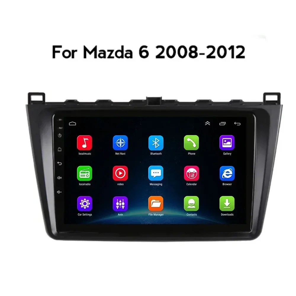 Фото Car Radio For Mazda 6 GH 2007-12 2Din Android 13 Octa Core Car Stereo DVD GPS Navigation Player Multimedia Android Auto Carplay №5