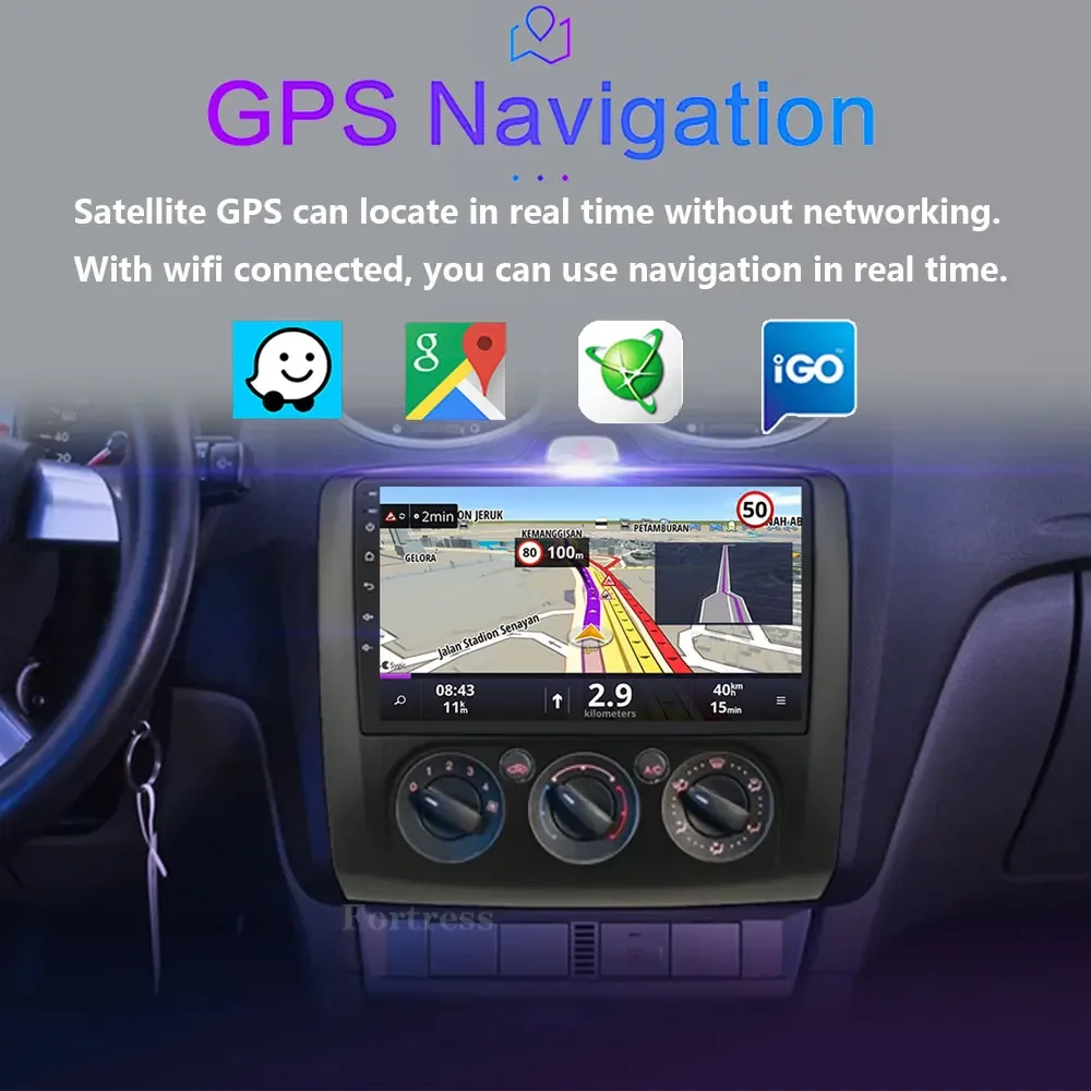 Фото Для Ford Focus 2005-2011 GPS Android 16 Carplay Автомобильный радиоприемник Navi Автомобильный мультимедийный видеоплеер Авторадио Стерео головное устройство 2Din DSP №4