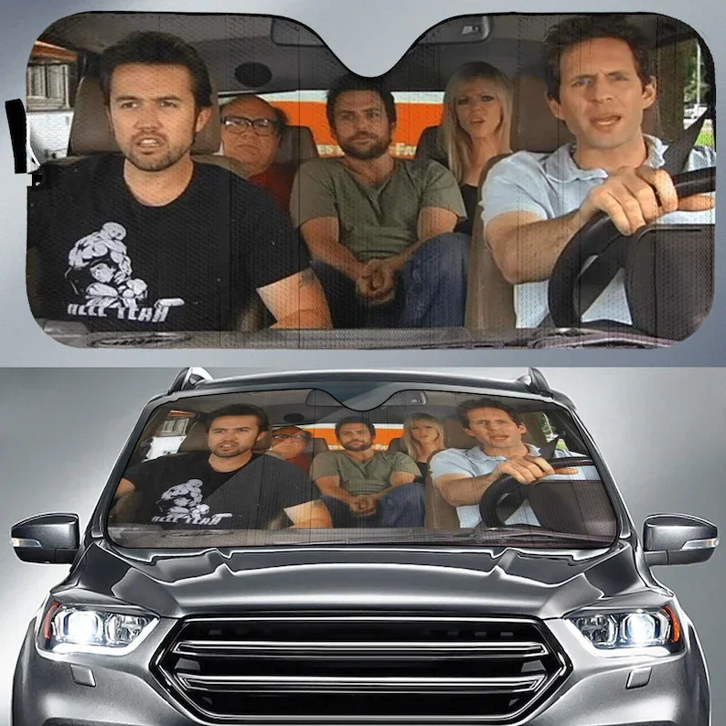 Фото Автомобильный солнцезащитный козырек It's Always Sunny в Филадельфии, автоаксессуары для дороги, автомобильный солнцезащитный козырек №2