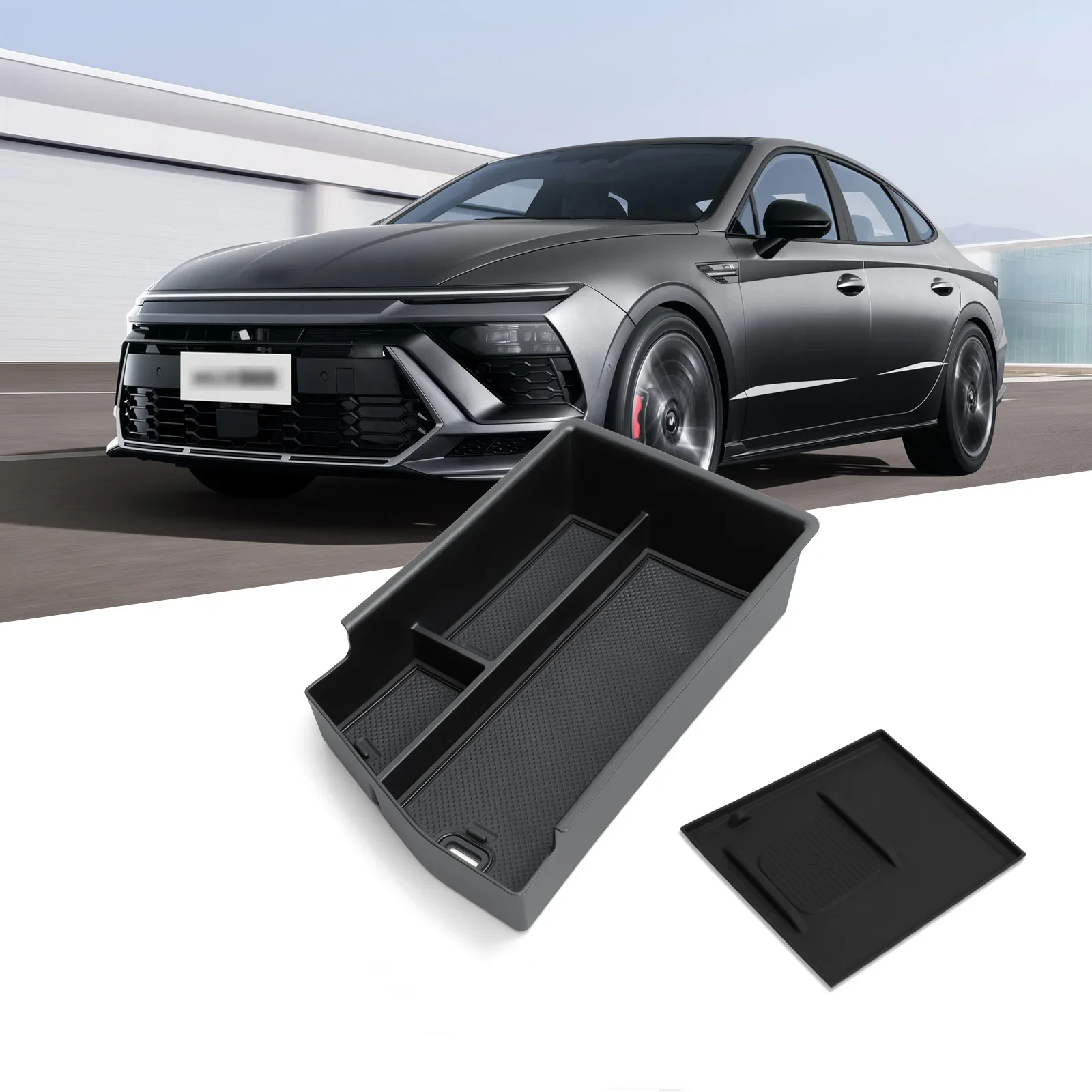 Фото LHD для Hyundai Sonata 2024, N-line, подлокотник, ящик для хранения, защита от грязи, беспроводные аксессуары, приборка, подходит для левого руля №2