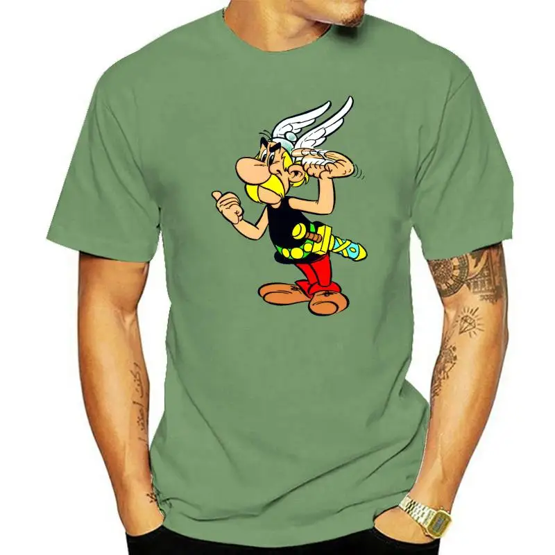 Kaus Pria Kaus Uniseks Asterix Atasan Kaus Wanita