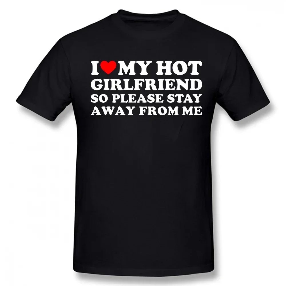 Футболка мужская оверсайз, смешная, с коротким рукавом, с надписью «I Love My Hot So Stay Away»