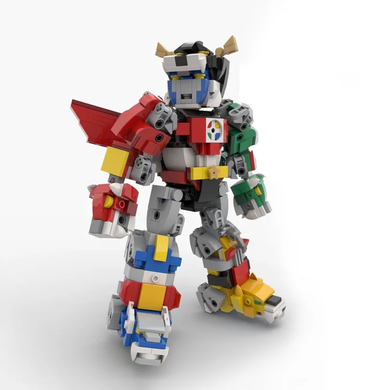 Фото 711 шт. Voltron v1 MOC Classic Voltroner (версия 1) комбайнер робот образование строительные блоки «сделай сам» игрушки на день рождения подарок №2