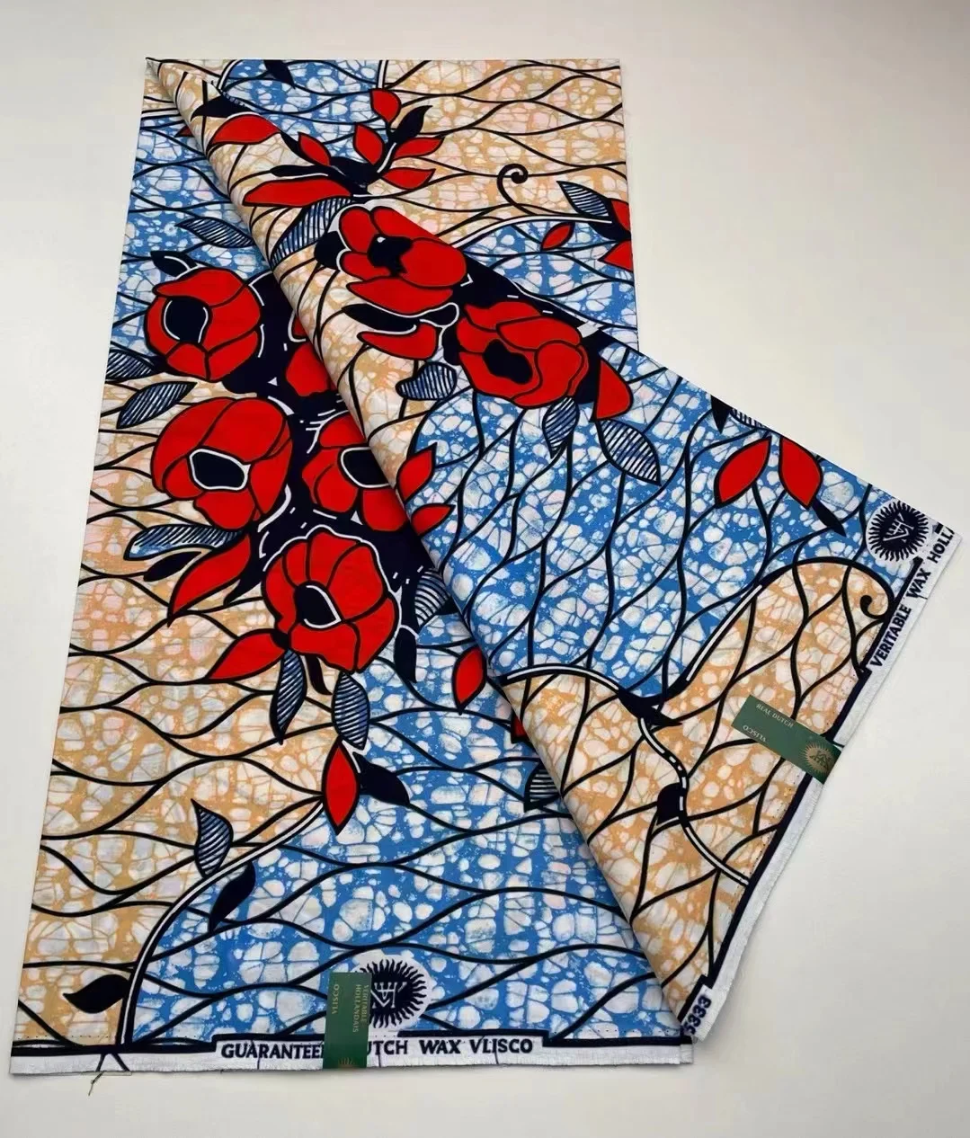 Фото Африканская супер восковая голландская ткань Vlisco оригинальный хлопок 6 ярдов ткань 100% оригинальная настоящая супер ткань Анкара ткань для свадьбы №4